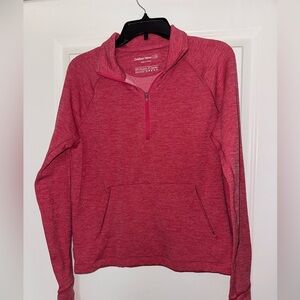 Outdoor Voices Red/Pink Fleece Zip Pullover US M
